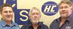 CST Sales and Support Team (from left) Anton, Tony and 
Fanus Redlinghuys. (father and sons)